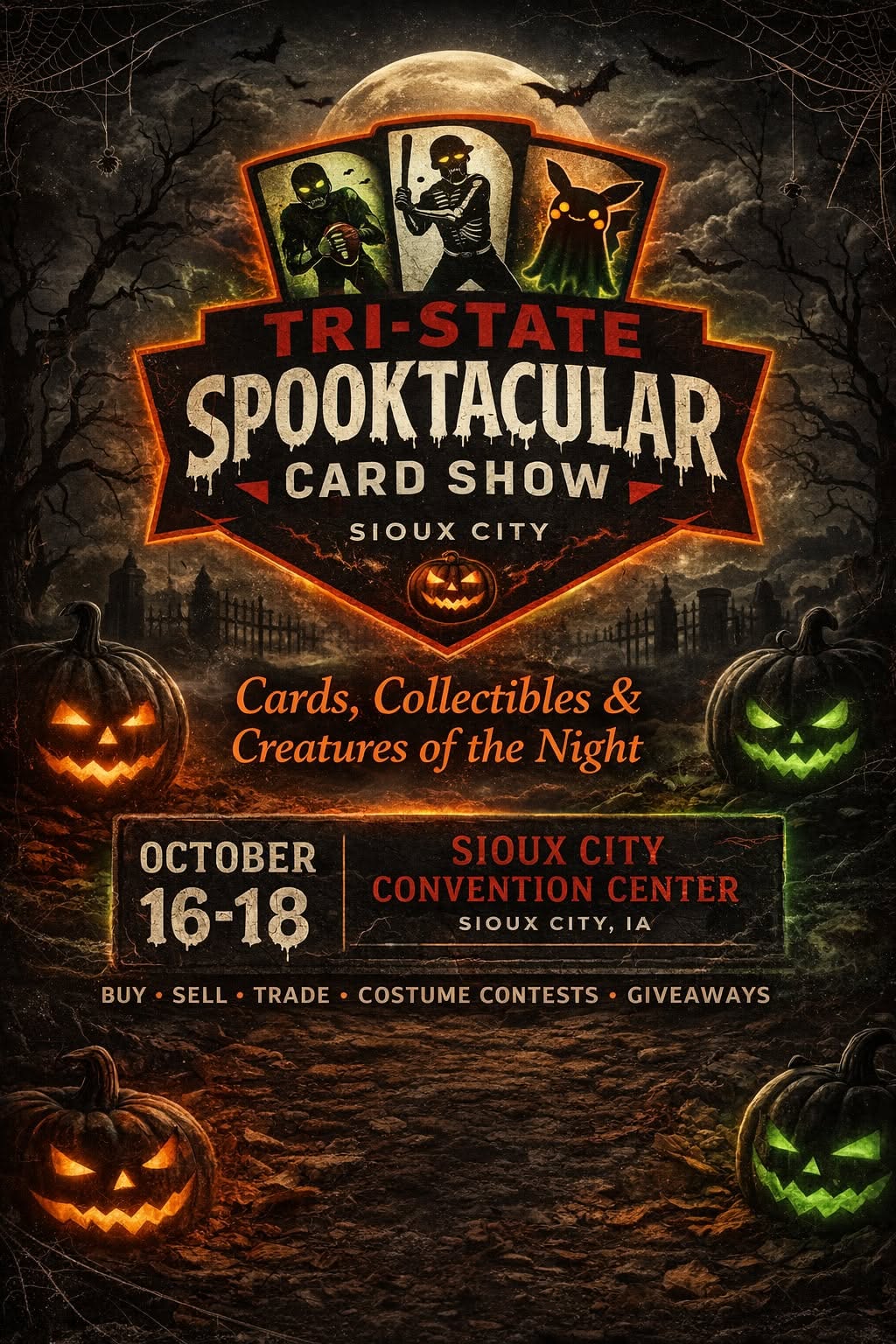 Tri-State SPOOKtacular Card Show flyer
